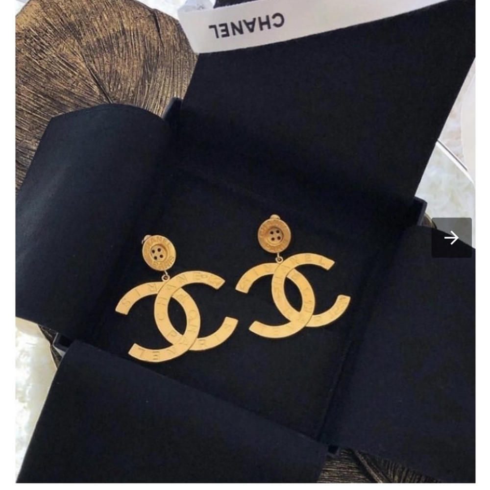 Chanel Authentic button earrings